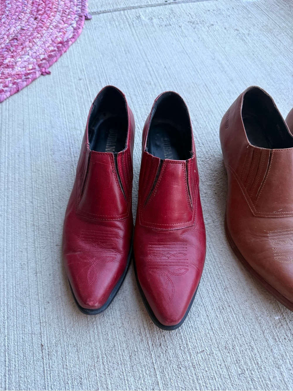 Durango Red/Brown (2 pairs) Real Leather Booties